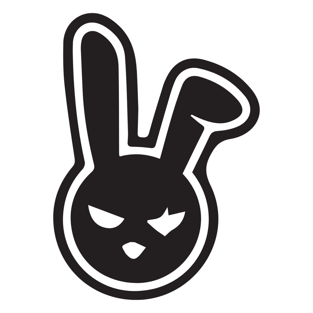 Naklejka RABBIT na auto samochód WYTRZYMAŁA FOLIA SAMOCHODOWA 10 cm
