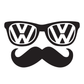 Naklejka VOLKSWAGEN na auto samochód WYTRZYMAŁA FOLIA SAMOCHODOWA 10 cm