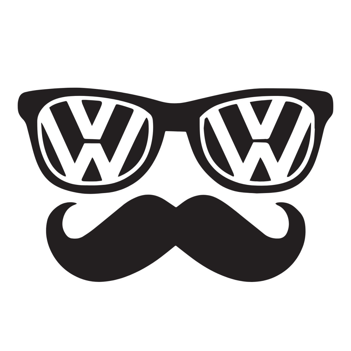 Naklejka VOLKSWAGEN na auto samochód WYTRZYMAŁA FOLIA SAMOCHODOWA 10 cm