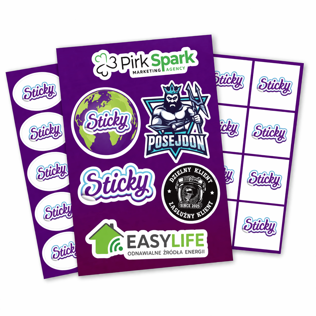 Naklejki Foliowe na Arkuszu KissCut Sticky Studio