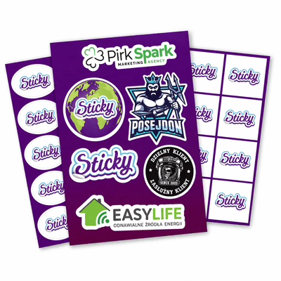 Naklejki Foliowe na Arkuszu KissCut Sticky Studio