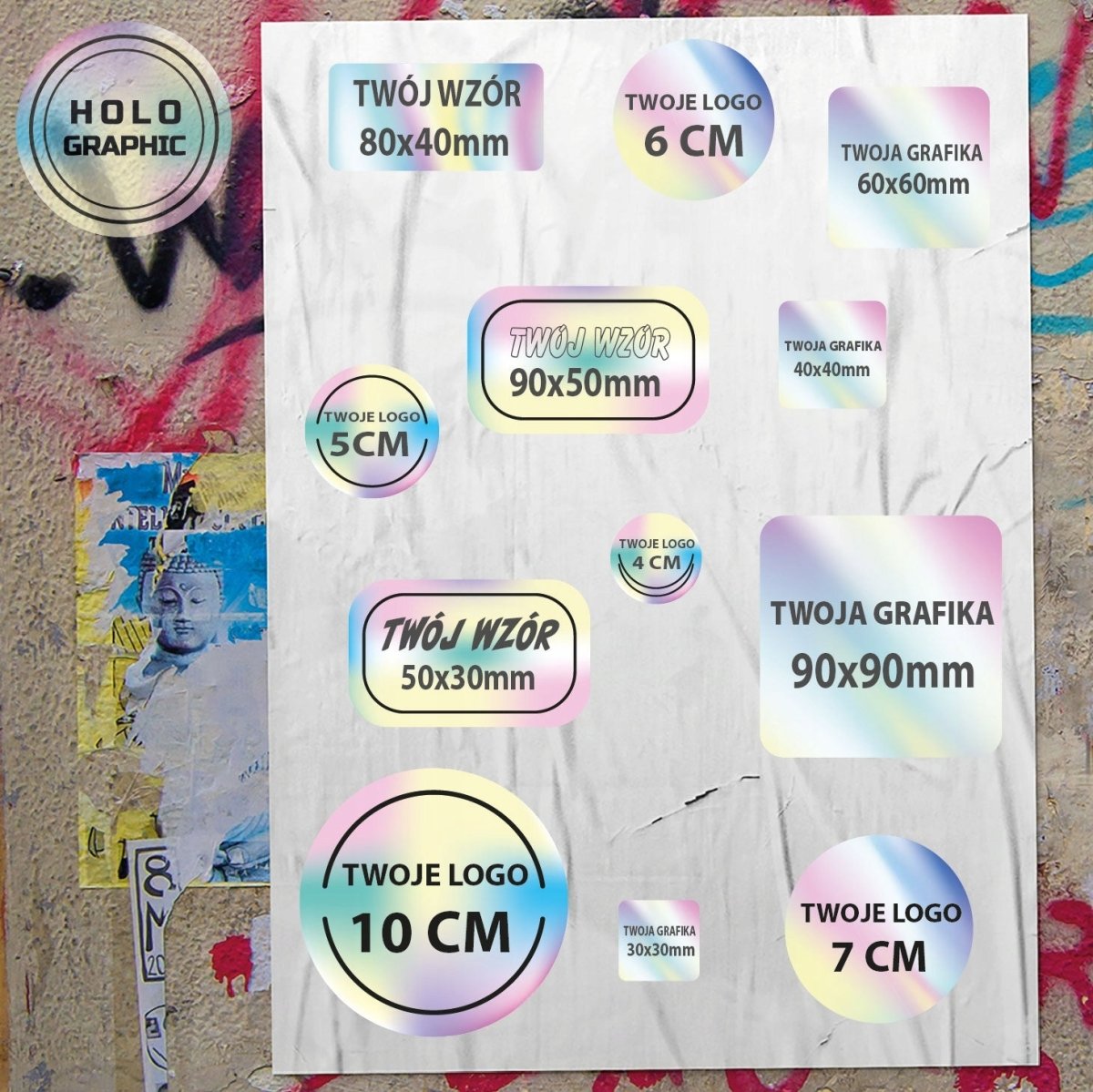 Naklejki Hologramowe na Folii HOLO Premium Quality