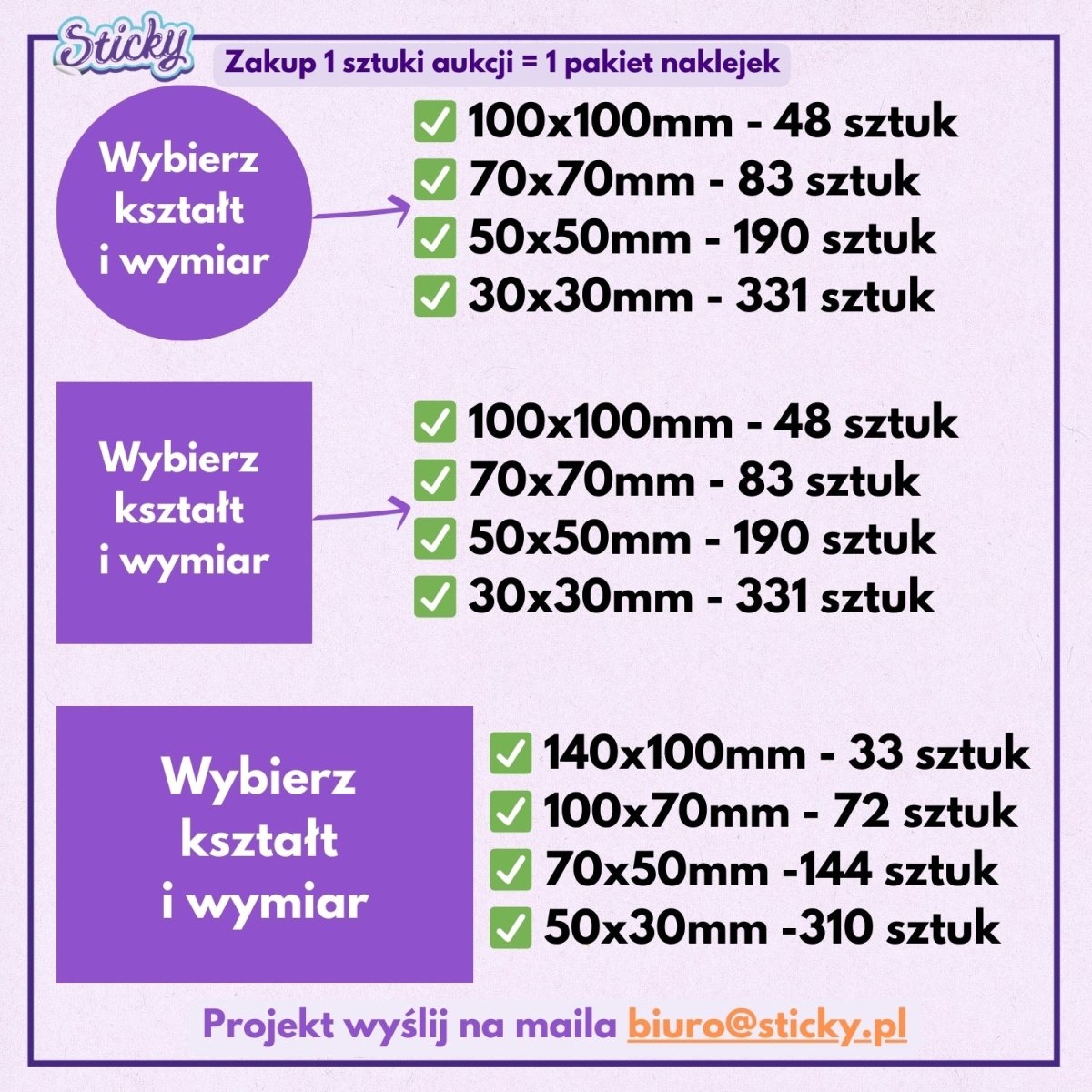 naklejki z własnym wzorem okrągłe kwadratowe naklejki z logo