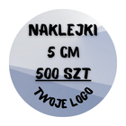 Naklejki Z TWOIM NADRUKIEM Okrągłe x500 LOGO NAPIS ETYKIETA 5 CM FOLIA