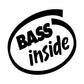 BASS INSIDE muzyka w aucie Naklejka wodoodporna czarna Sticky Studio