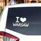 I LOVE WARSAW Naklejka na szybę czarna Sticky Studio
