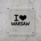 I LOVE WARSAW Naklejka na szybę czarna Sticky Studio