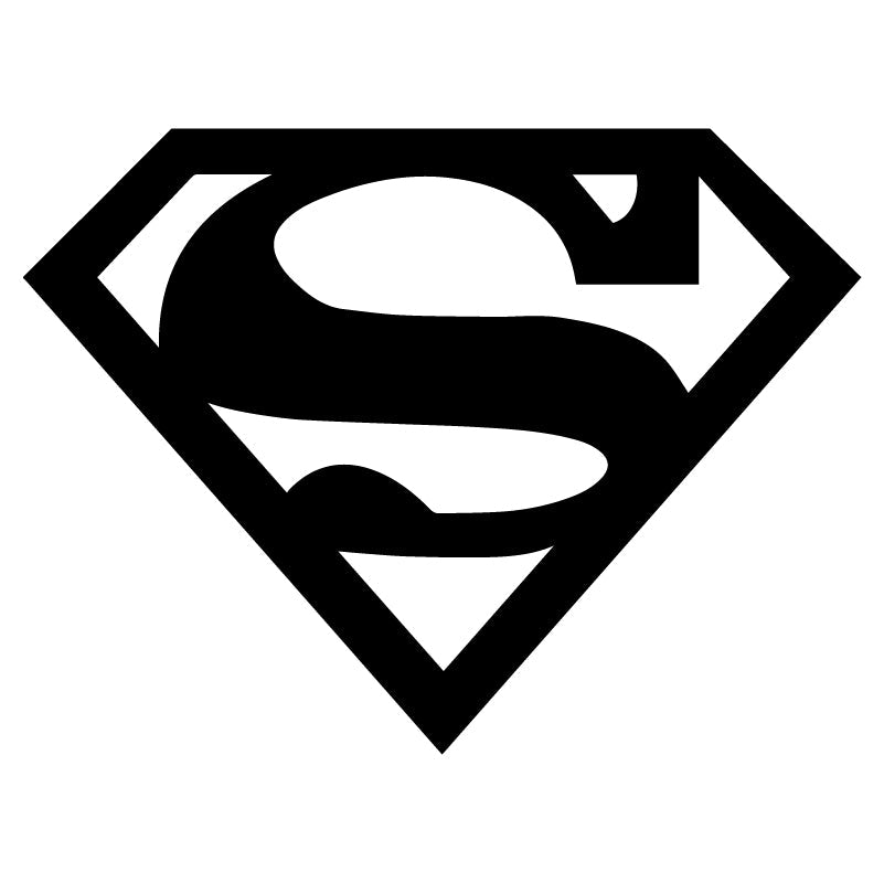 SUPER MAN marvel film Naklejka do auta czarna Sticky Studio